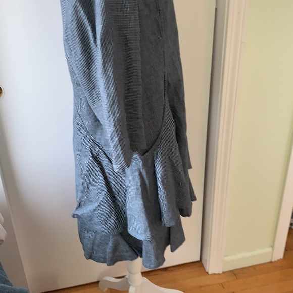 Olars Ulla Sweden Check Linen Button Down Dress/Tunic M - Picture 7 of 12